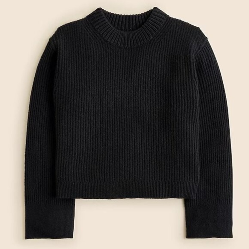 J. Crew Ribbed Cashmere Cropped Sweater (Size Small)